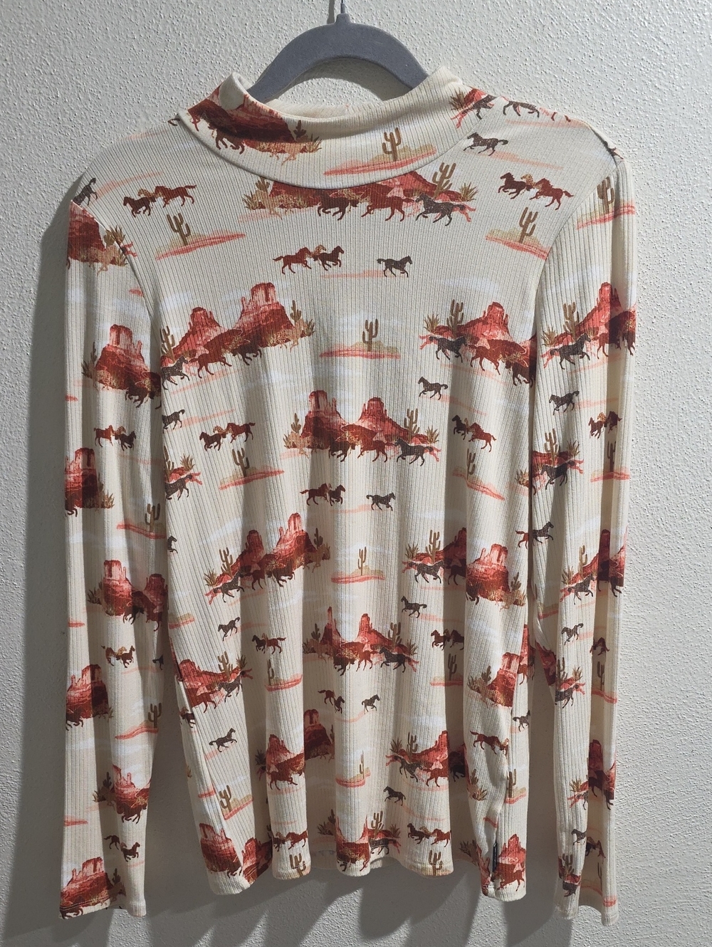 NWT Wrangler Retro Long Sleeve Fine Ribbed Mock Neck Shirt